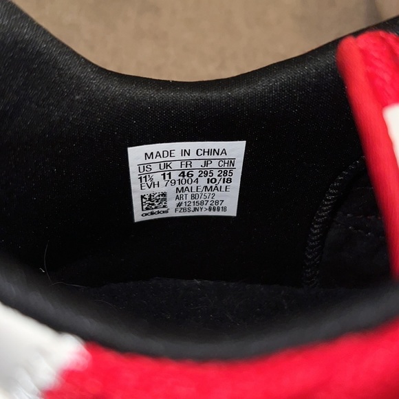 Adidas Sobakov Shoes Red White & Gum (Worn 3 times) (11.5) - Picture 9 of 9